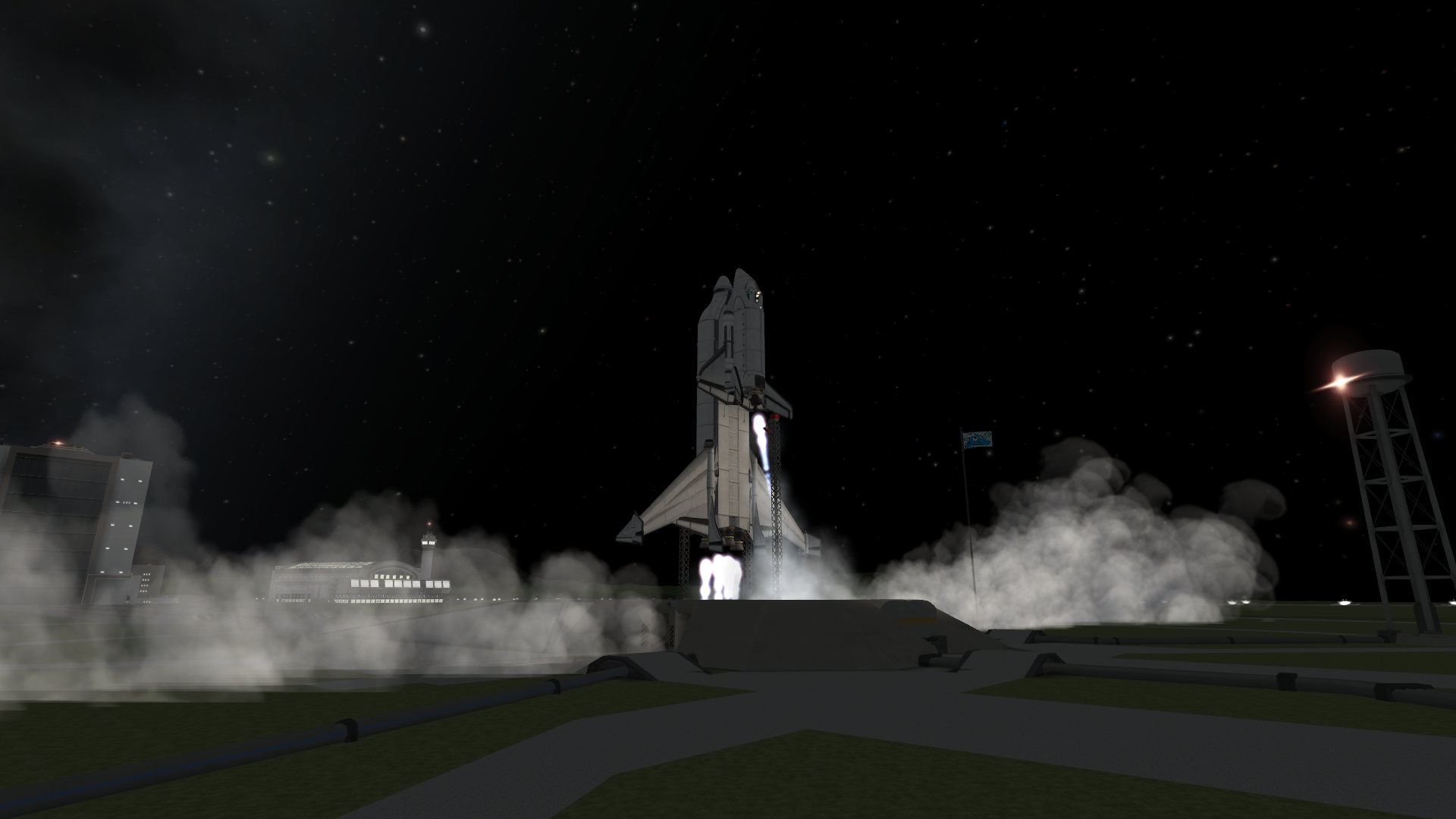 night launch of the Ruth spaceplane